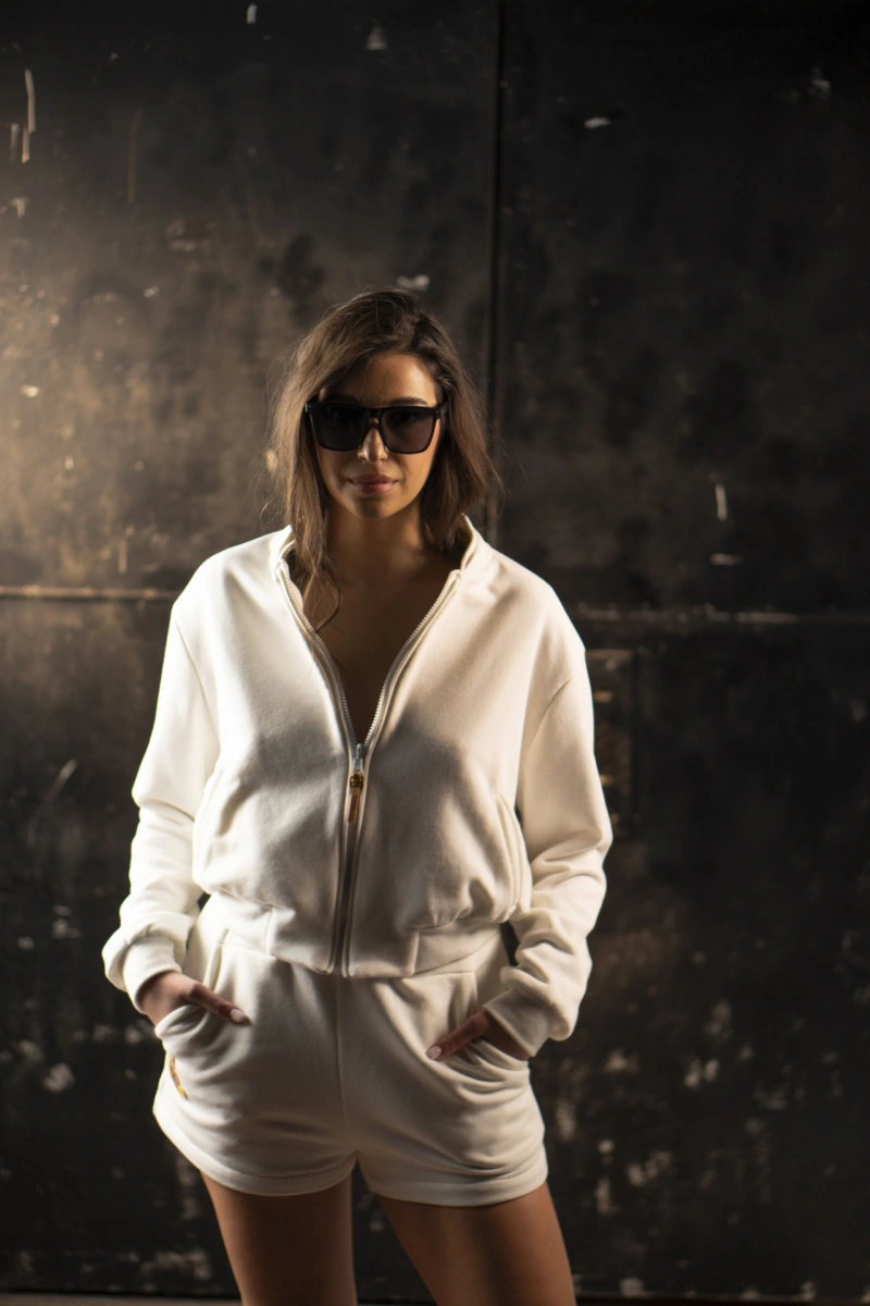 White Line - Hoodie Two Faces